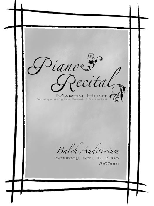 piano recital flyer